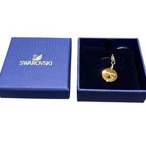 Swarovski Superstar Charm or Pendant Gold Tone Yellow Crystals Star New Gift Box